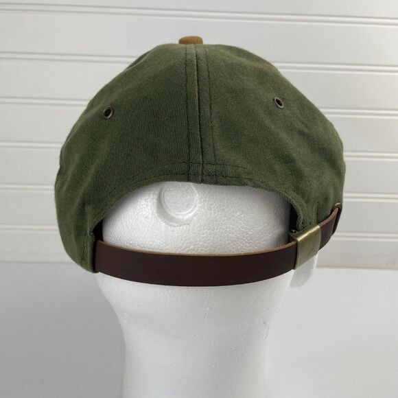 Vintage John Deere K Products Suede Bill Farm Snapback Hat Cap Green Made in USA - Picture 4 of 8